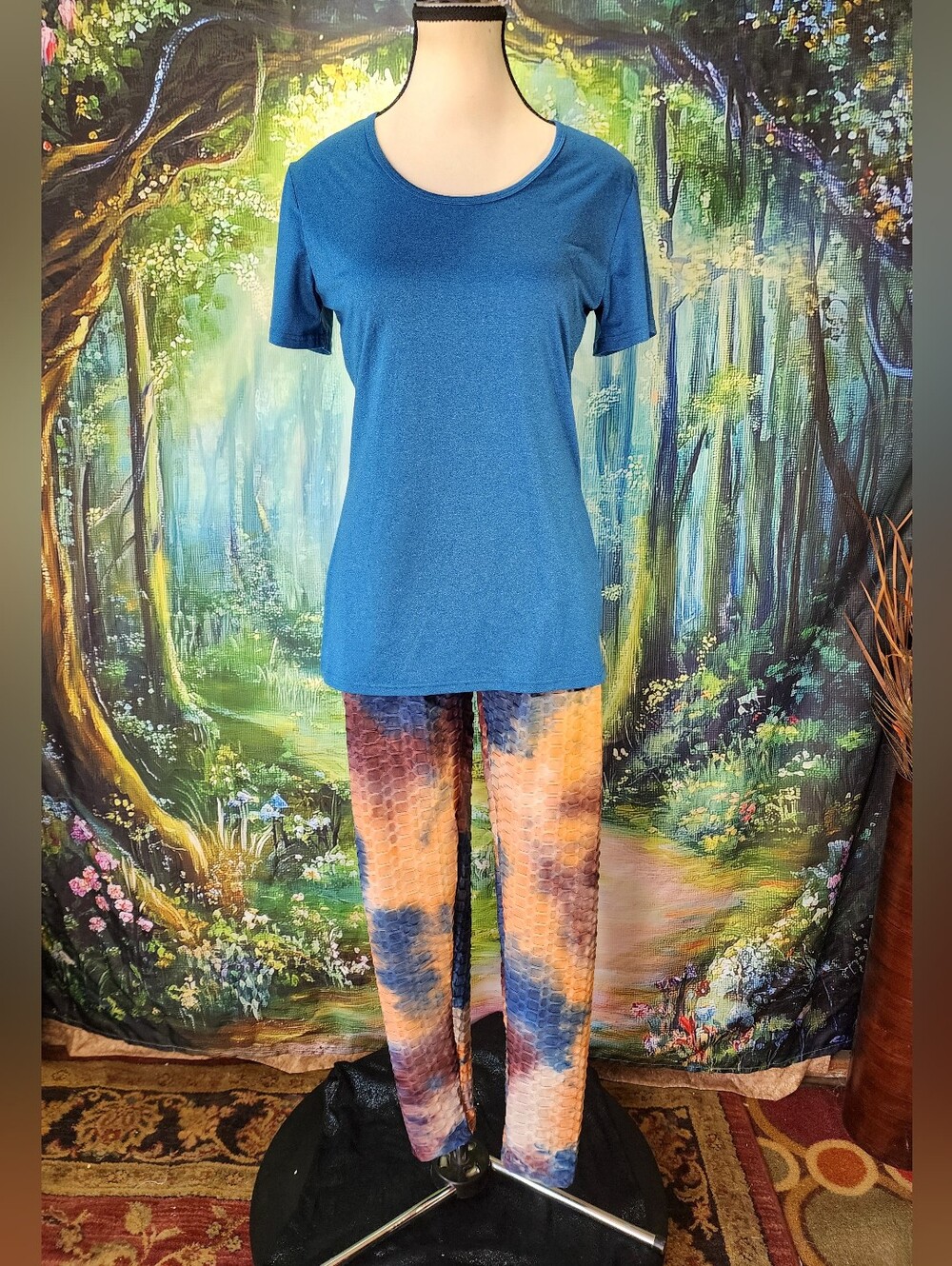 Yuna Butt Lift Honeycomb Leggings Outfit 32 Degrees Top NWT Size M